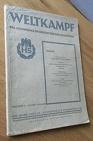 Weltkampf. Die judenfrage in geschichte und gegenwart. 1942 heft 4. Oktober-Dezember.