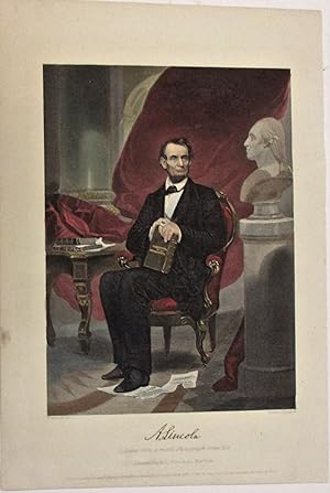 LITHOGRAPH PORTRAIT "A. LINCOLN | LIKENESS FROM A RECENT PHOTOGRAPH FROM LIFE" BY ALONZO CHAPPEL