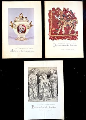 Three (3) issues of the Bulletin of the Art Division, Los Angeles County Museum,1959 - Vol XI, Nu...