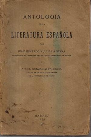 ANTOLOGÍA DE LA LITERATURA ESPAÑOLA.