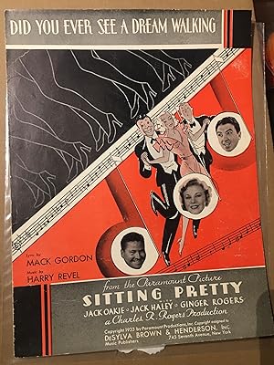 Did you Ever see a Dream Walking. Illustrated Sheet Music.