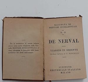 Viaggio in Oriente. Versione italiana di Giuseppe Fanciulli