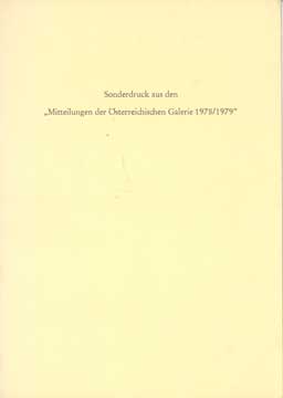 Sonderdruck aus den "Mitteilungen der Österreichischen Galerie 1978/1979"