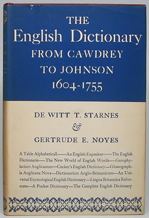 The English Dictionary from Cawdry to Johnson 1604-1755