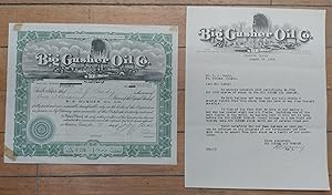 Big Gusher Oil stock certificate