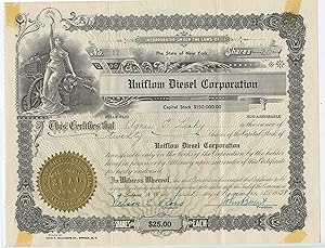 Uniflow Diesel stock certificate