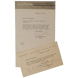 Two Typed Notes, Signed