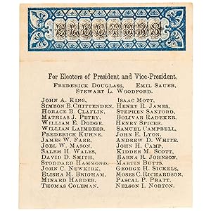 [New York Republican Electoral College Slate for 1872]