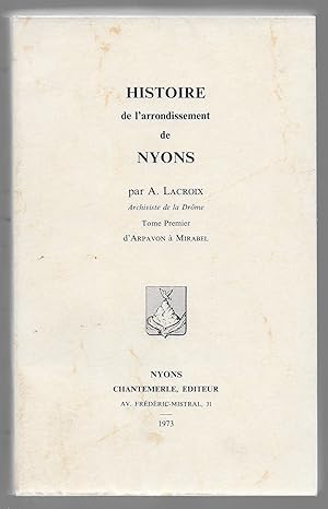Histoire de l'arrondissement de Nyons