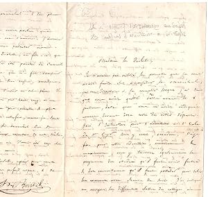 Lettre Autographe Manuscrite signée Boistel à Anne-Charlotte de MACDONALD duchesse de MASSA