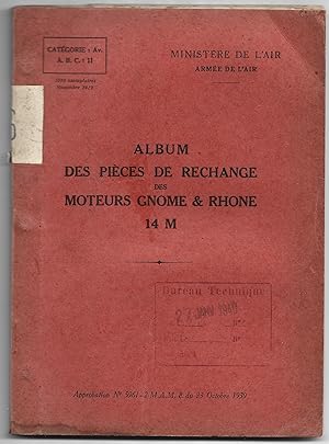 ALBUM de Pièces de RECHANGE des moteurs GNOME & RHONE 14M 1939