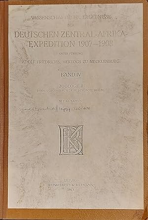 Wissenschaftliche Ergebnisse Der Deutschen Zentral-Afrika-Expedition 1907-1908 Unter Führung Adol...