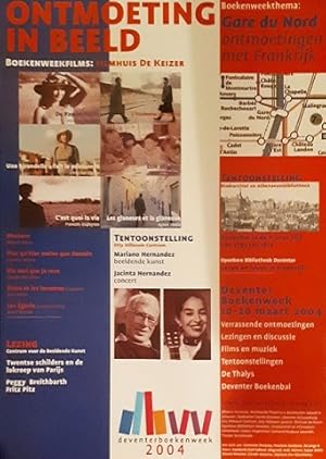 Boekenweekaffiche 2004. Deventer Boekenweek. Ontmoeting in beeld