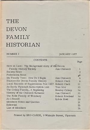 The Devon Family Historian Magazine (a very long run)