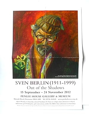 Poster, Private View invitation to the show 'Sven Berlin (1911-199) Out of the Shadows'. Penlee H...