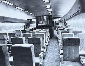 1970s Glossy Black and White Photo of a Lufthansa Boeing DC 10Ê Interior