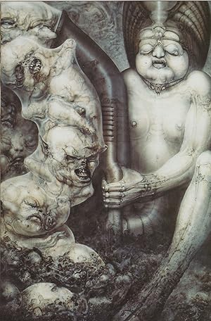 Hans Giger Necronomicon Hell 1970s Switzerland Painting Postcard