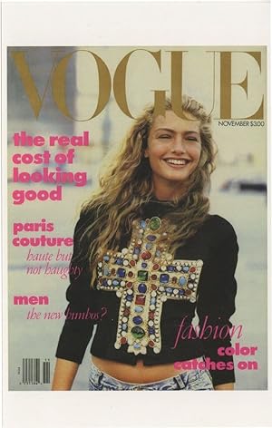 Paris Madonna Style Crucifix Fashion Photo Vogue Magazine Postcard