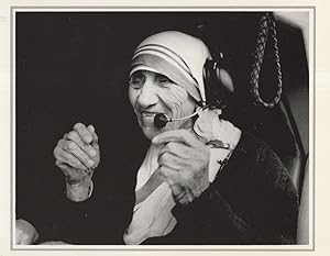 Mother Teresa First Helicopter Ride Postcard