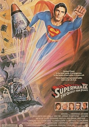 Superman IV Quest For Peace Film Rare French Poster Postcard