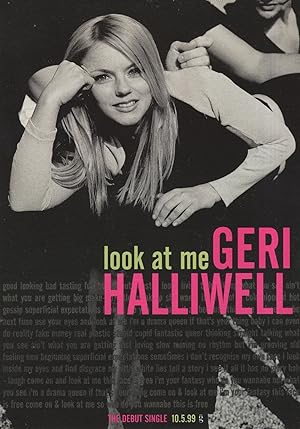 Geri Halliwell The Spice Girls Look At Me CD Single Launch Postcard
