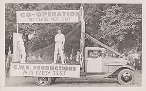 Labour Day in 1930s Carnival Float Lorry Antique RPC Postcard