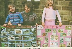 Yorkshire Boy Collecting Grand Prix Motor Racing 1980s Postcard