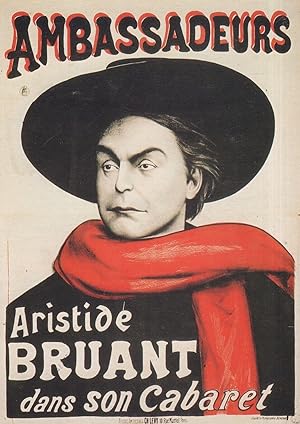 Ambassadeurs Aristide Bruant Cabaret French Theatre Poster postcard