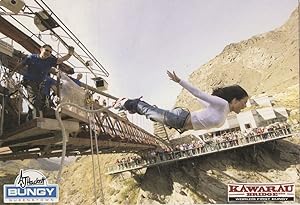 Girl Screaming On Kawarau Bridge Bungy Jump New Zealand Postcard