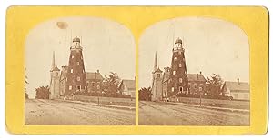 Portland Me. Observatory, Munjoy Hill. Stereoview