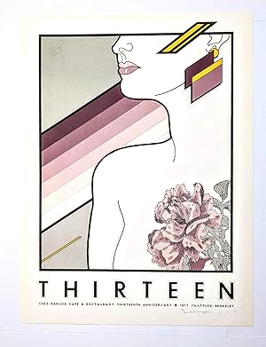 1984 DAVID LANCE GOINES SIGNED & LIMITED POSTER CHEZ PANISSE THIRTEEN #190/300 Thirteenth Anniver...