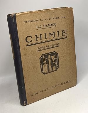 Chimie - classe de seconde - Programme du 23 Décembre 1941