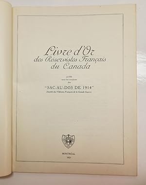 Livre d'or des réservistes français du Canada