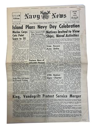 Navy News, [Guam Edition]. Vol. 1, No. 95 (Oct. 26, 1945)