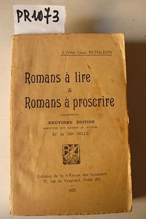 Romans à lire & romans à proscrire