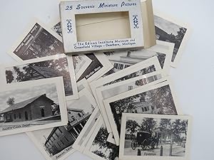 25 SOUVENIR MINIATURE PICTURES OF THE EDISON INSTITUTE MUSEUM AND GREENFIELD VILLAGE - DEARBORN, ...