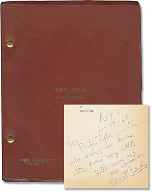 Remote Asylum (Original script for the 1970 play, inscribed by Mart Crowley to Parker Tyler)