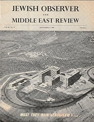 Jewish Observer and Middle East Review September 9, 1960