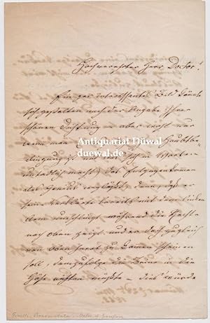 Eigenhändige Brief m. U. (B. Genelli), Weimar, d. 28ten Mai 1865. 2 1/2 S. 8vo.