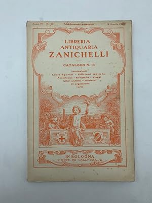 Libreria antiquaria Zanichelli. Catalogo n. 13