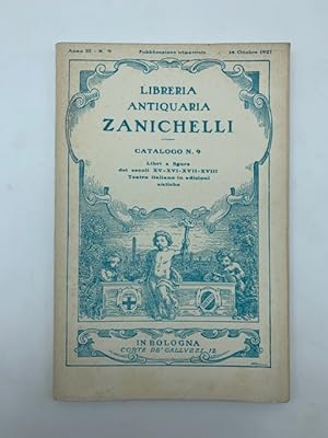 Libreria antiquaria Zanichelli. Catalogo n. 9