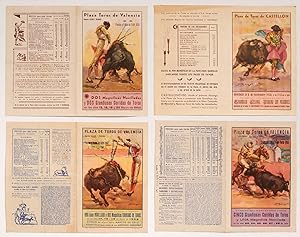 1930's Spanish Bullfighting Poster, Plaza de Toro, Valencia (Set of 4)