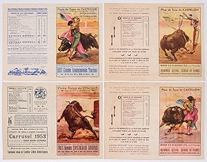 1950's Spanish Bullfighting Poster, Plaza de Toro, Valencia (Set of 4)