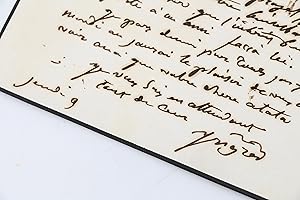 Lettre autographe signée, recommandant son élève Albert Magimel