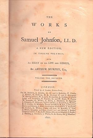 The Works of Samuel Johnson, LL.D. A New Edition, in Twelve Volumes [Volume Seven only]