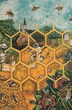 Rosi Robinson Busy Bees Bee Hive Beehives Suit Painting Postcard