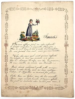 Regency Hand-colored Valentine with Original Handwritten Verse
