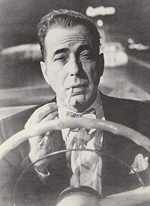 Humphrey Bogart Smoking Driving A Classic Car Hollywood Film Postcard