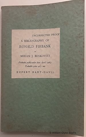 A Bibliography of Ronald Firbank