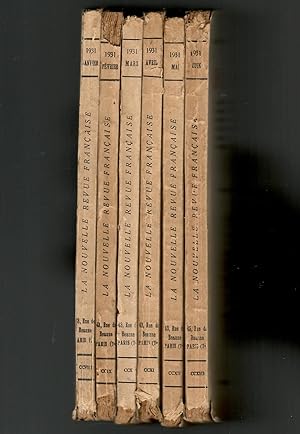 La Nouvelle Revue Francaise 1931 - 5+1 fascicoli